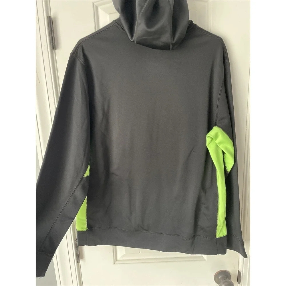 Nike Therma-Fit Black and Green Hoodie Size Large